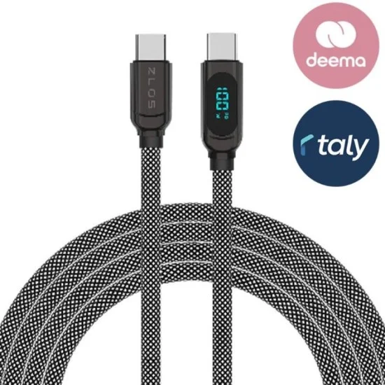 Zlos USB-C to USB-C Powersync Display Cable - Black